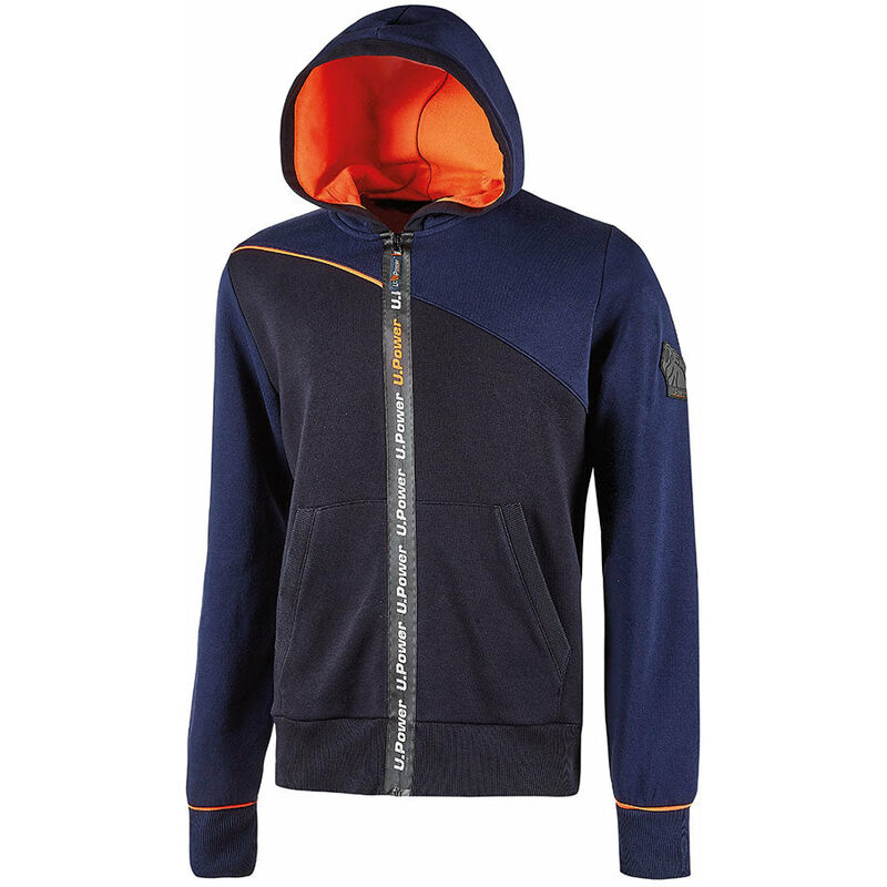 foto del prodotto u power felpa da lavoro full zip con cappuccio jupiter xxl
