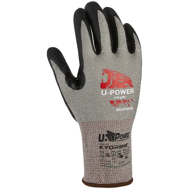 foto del prodotto u power high guanti lavoro antinfortunistica grafene grigio 11 xxl
