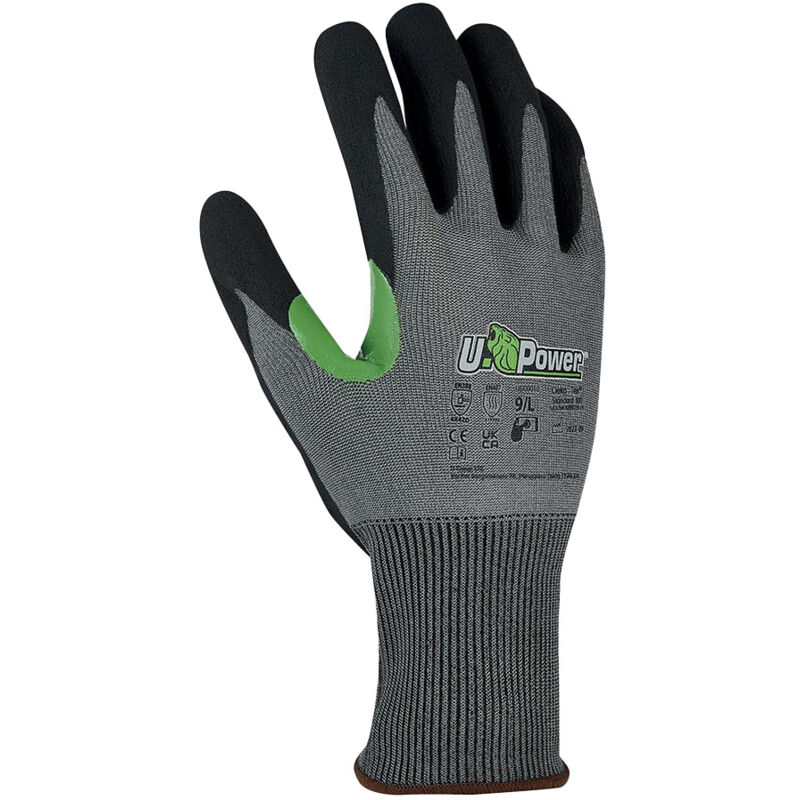 foto del prodotto u power jasper guanti lavoro hppe antitaglio d grigio 9 l 12 pz