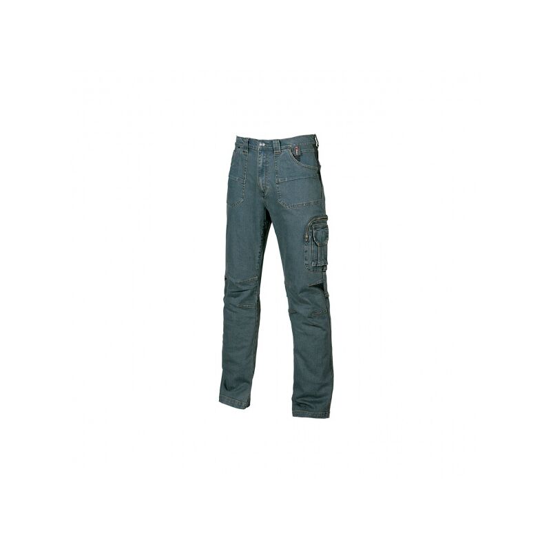 foto del prodotto u power jeans da lavoro u power traffic con inserti stretch blue 56