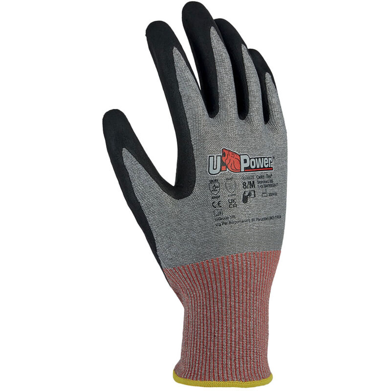 foto del prodotto u power mazurka guanti lavoro nylon spandex antitaglio f rosso 7 s