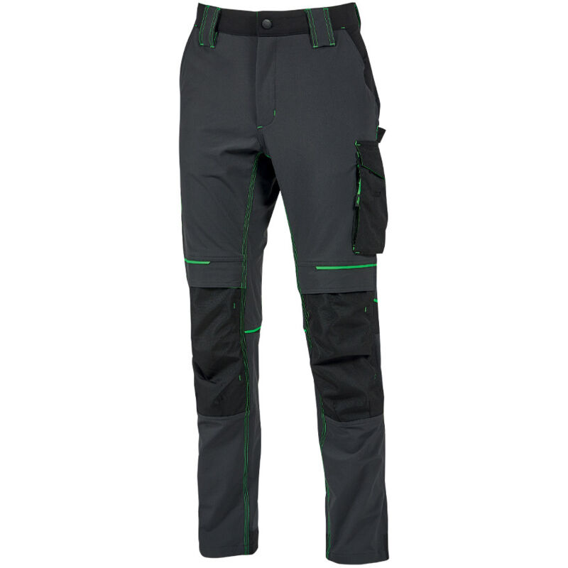 foto del prodotto u power pantaloni da lavoro atom u 4 stretch s antracite verde