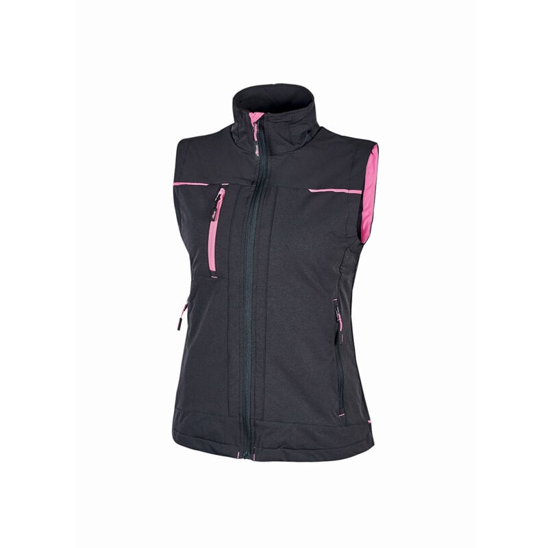 foto del prodotto u power saturn gilet da lavoro tessuto u 4 impermeabile fucsia l