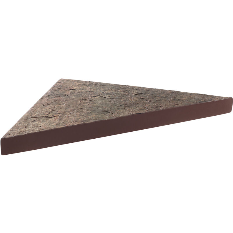 foto del prodotto u tile mensola angolare in pietra naturale 24 x 24 cm x 2,4 cm di spessore rame