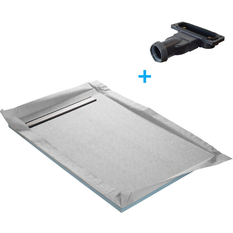 foto del prodotto u tile piatto doccia da piastrellare 120 x 90 cm a pendenza unica