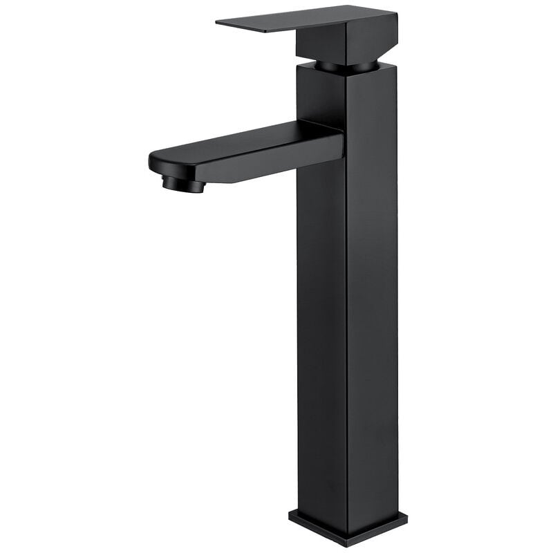 foto del prodotto ubeegol rubinetto bagno nero alto miscelatore lavabo bagno rubinetto lavabo in acciaio inossidabile 304