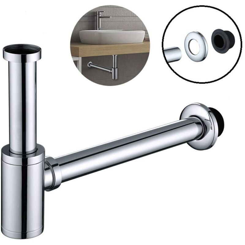 foto del prodotto ubeegol siphon cylindrical drain siphon bagno e lavabo cromato