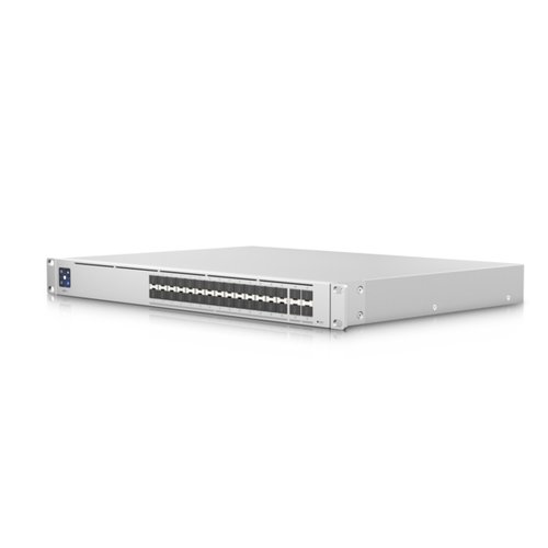 foto del prodotto ubiquiti fully managed, layer 3 switch with 4 25g sfp28 ports and 28 10g sfp ports usw pro aggregation