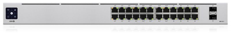 foto del prodotto ubiquiti switch 24 porte lan gigabit poe gen2, di cui 16p poe 802.3af at poe 95w, 2p sfp usw 24 poe eu