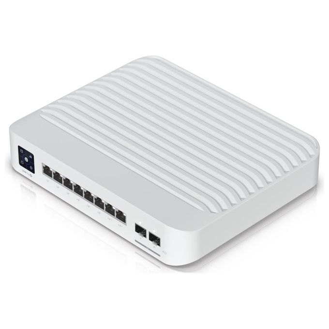 foto del prodotto ubiquiti unifi usw pro 8 poe switch di rete gestito l2 l3 gigabit ethernet 10 100 1000 supporto power over ethernet 1u bianco