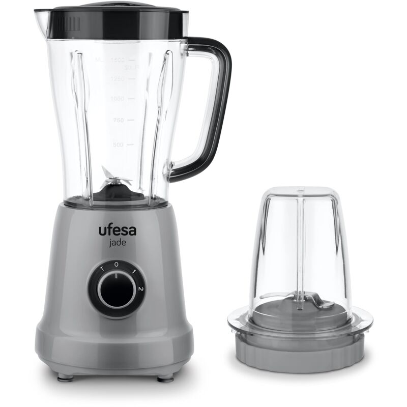 foto del prodotto ufesa bs4709 jade frullatore da tavolo accessorio macinino per spezie, 500w, caraffa da 1,5 l, 2 velocit turbo, 4 lame in acciaio inox, bpa