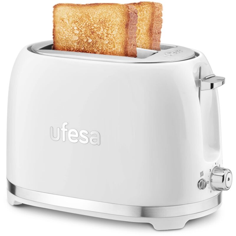 foto del prodotto ufesa classic pinup, tostapane design vintage, 850 w, 2 fette, bocca ampia adatta a qualsiasi tipo di pane, 7 livelli di tostatura, tripla