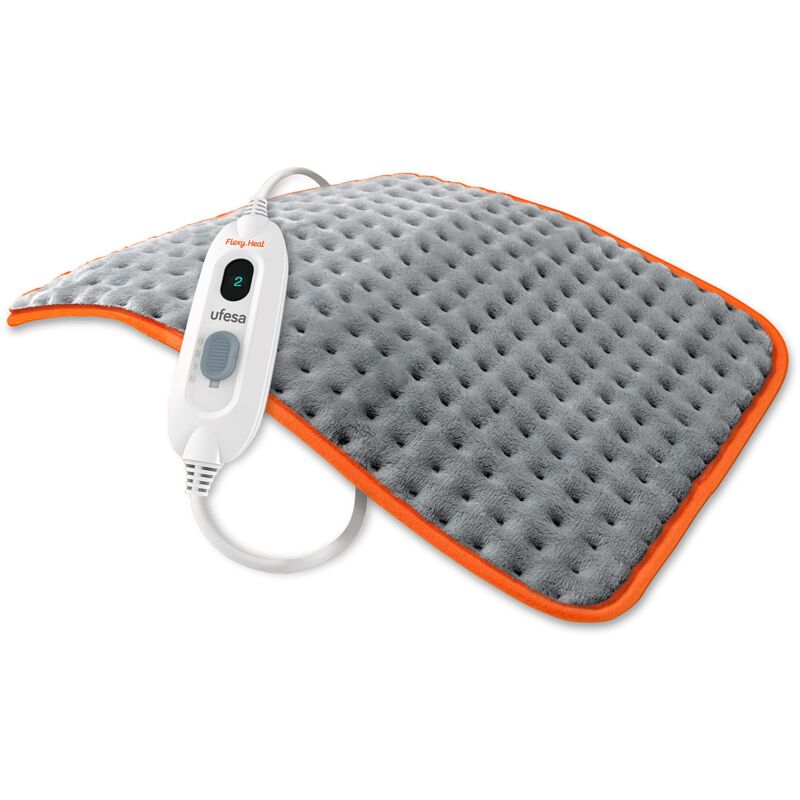 foto del prodotto ufesa flexyheat colors cuscino termico elettrico 40x30cm, 100 w, microfibra extramorbido, 3 livelli di temperatura, spegnimento automatico, lavabile