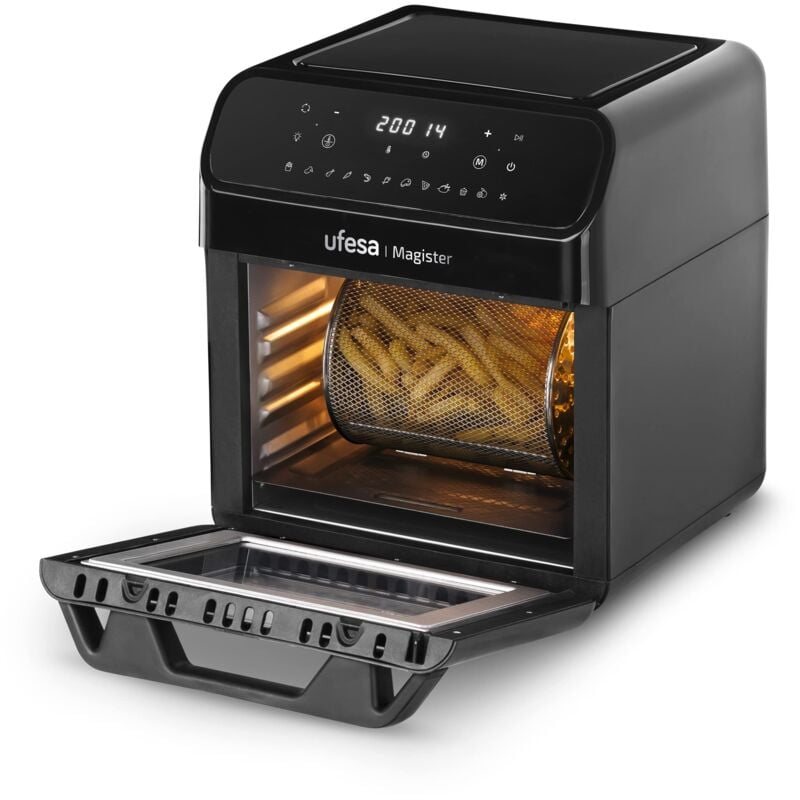 foto del prodotto ufesa magister friggitrice ad aria 12 litri, 12 programmi predefiniti, schermo digitale tattile, 6 accessori inclusi, 1850 w, senza bpa ne pfoa