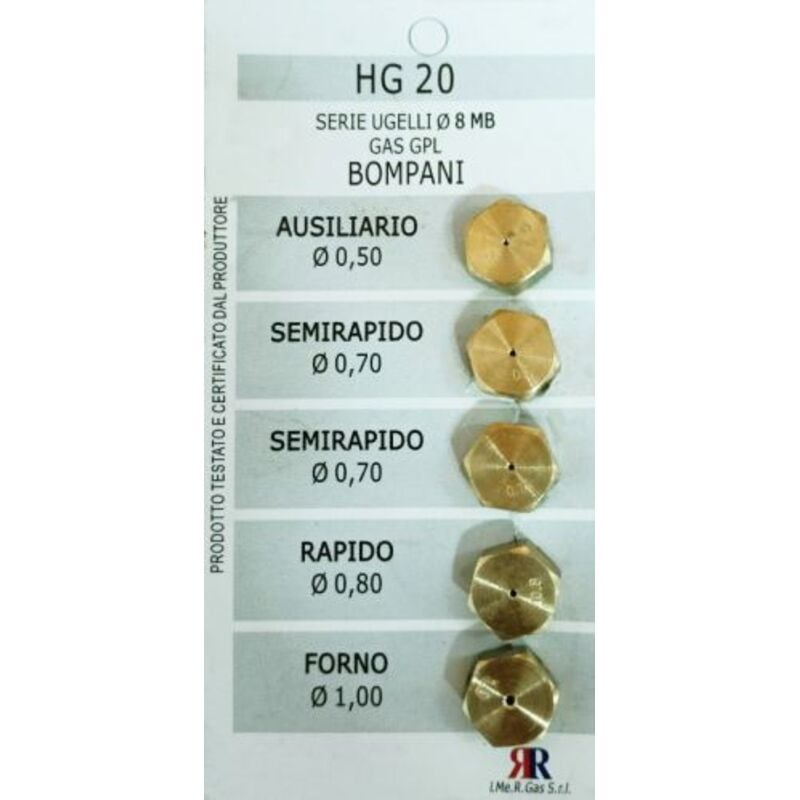 foto del prodotto ugelli per cucina gpl kit 5 pz