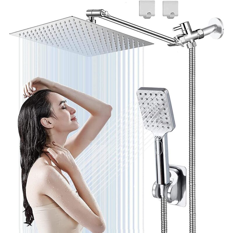 foto del prodotto ugello aereo portatile in acciaio inossidabile, tre velocit con una chiave per fermare l acqua, tubo dell acqua del bagno domestico, set doccia