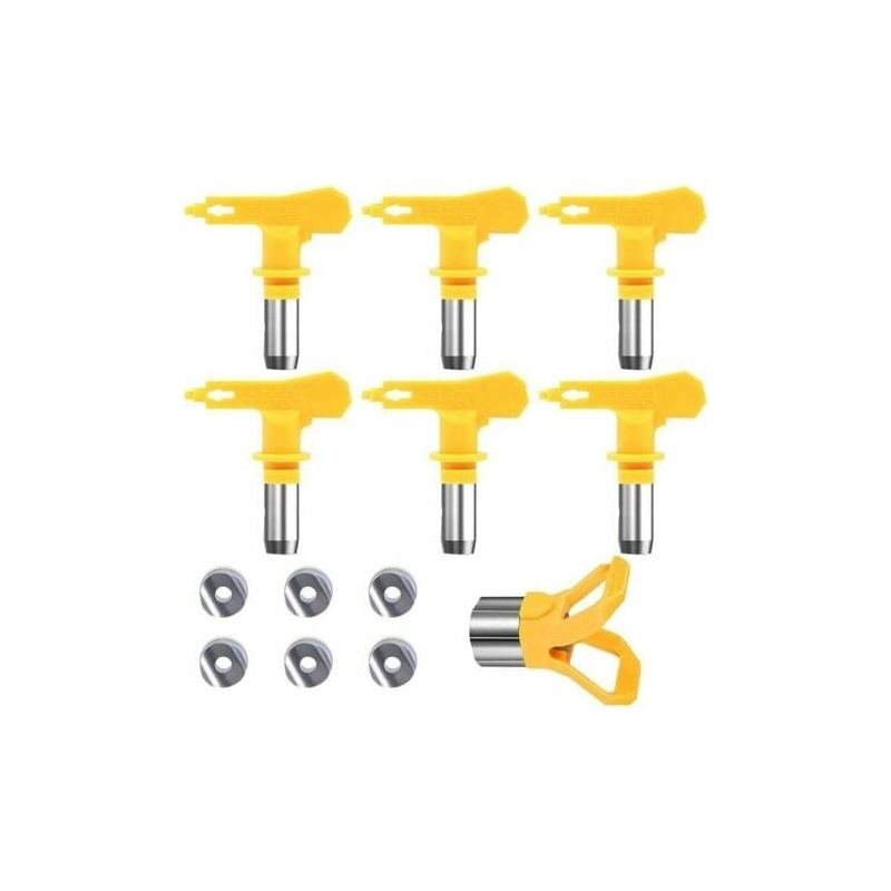 foto del prodotto ugello airless per pistola a spruzzo airless ad alta pressione e resistente al calore, set di 6 guarnizioni per ugelli airless compatibili con