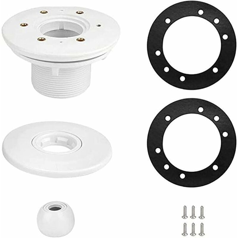foto del prodotto ugello per piscina, ugello per massaggio con getto spa per piscina girevole a 360 gradi per parete piscina 127.55.9 cm loy bianco