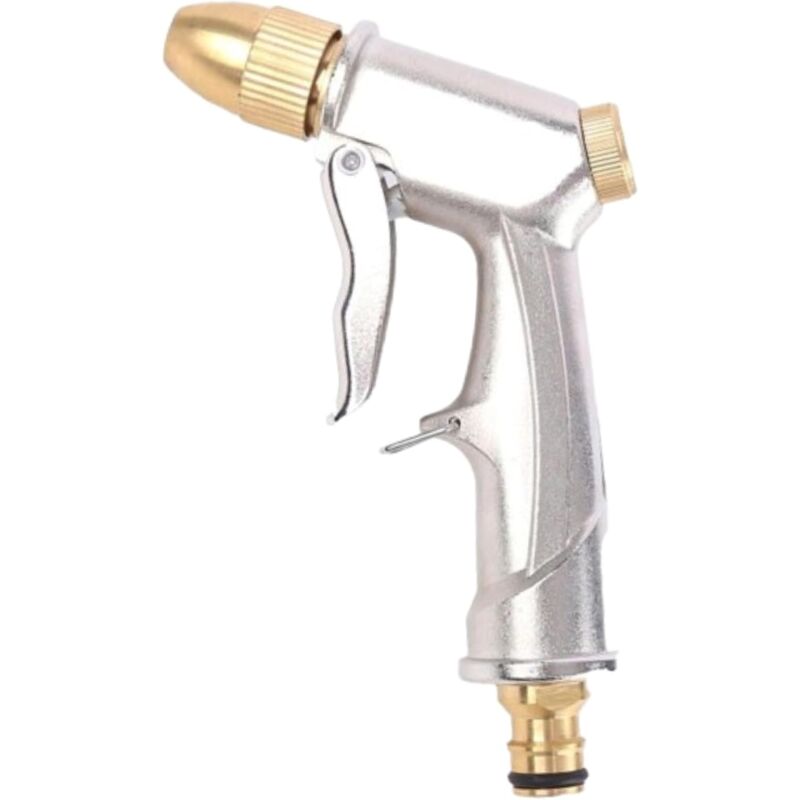 foto del prodotto ugello per tubo da giardino ad alta resistenza testa di attacco per getto d acqua ad alta pressione in ottone, pistola per la pulizia di esterni,
