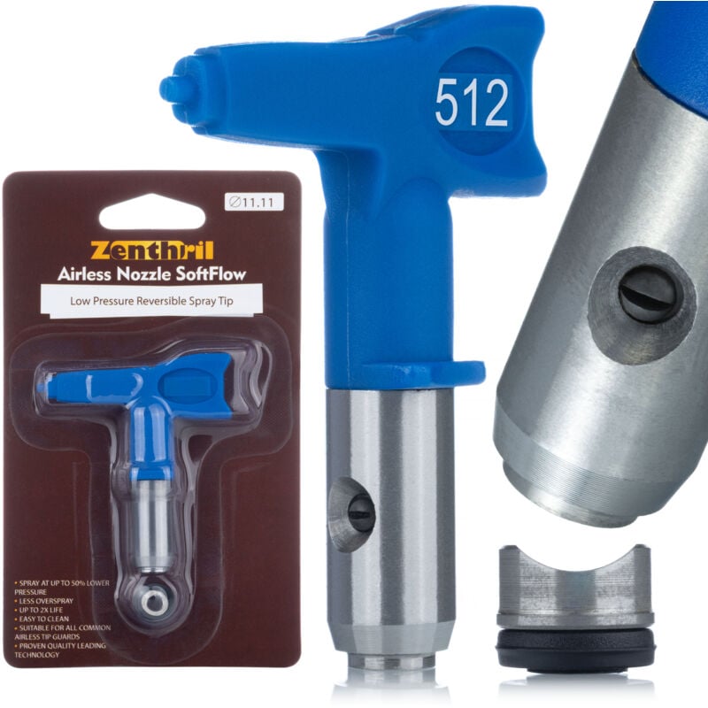 foto del prodotto ugello per verniciatura a bassa pressione zenthril softflow, modello 512