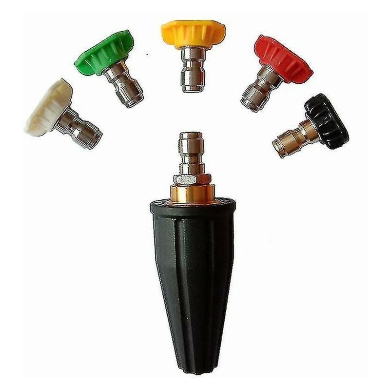 foto del prodotto ugello turbo per idropulitrice ugello turbo rotante con 5 punte per ugelli spray 6 pezzi