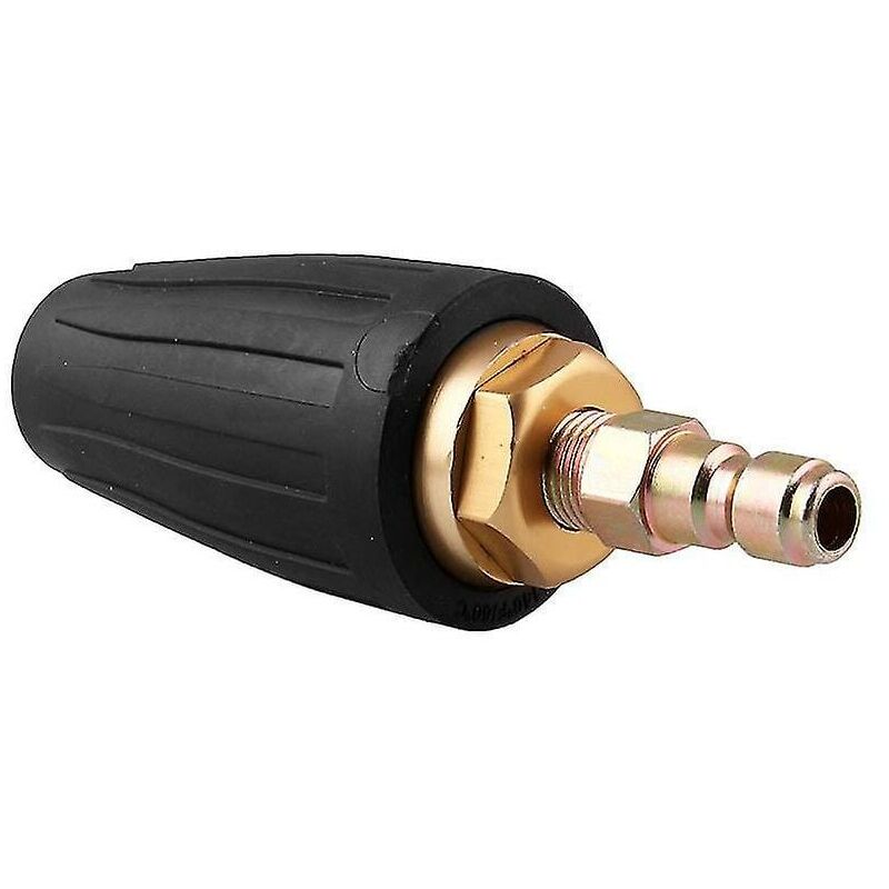 foto del prodotto ugello turbo per idropulitrice, ugello turbo rotante da 3000 psi con spina di collegamento rapido, ugello a spruzzo turbo da 3,0 orifizi e 3,0 gpm