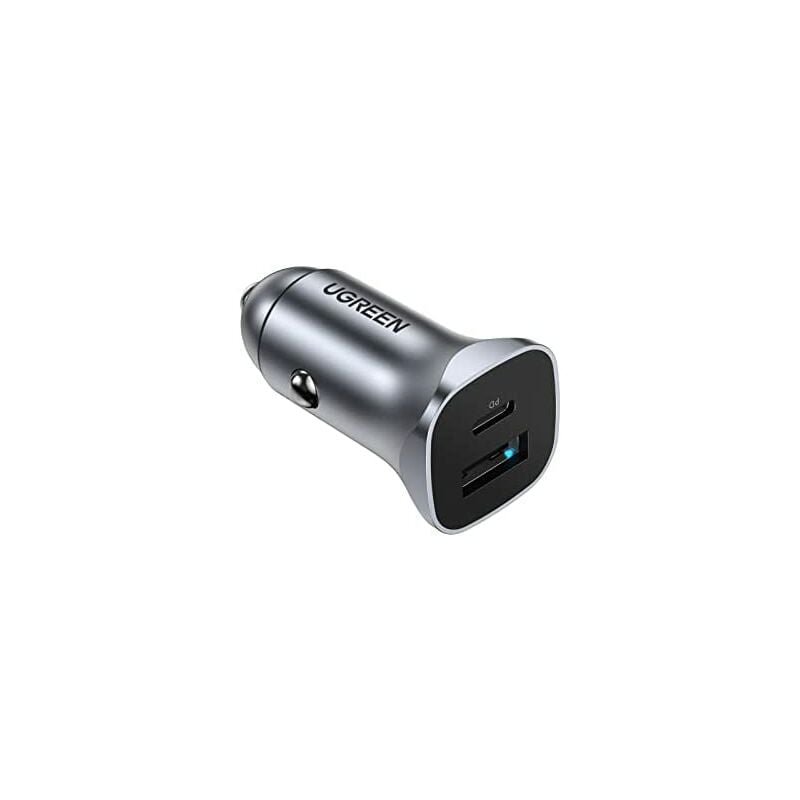 foto del prodotto ugreen 24w car charger usb cusb a doppia porta, caricatore accendisigari ricarica veloce pd 3.0 20w qc 3.0 18w, compatibile con iphone 14 13,