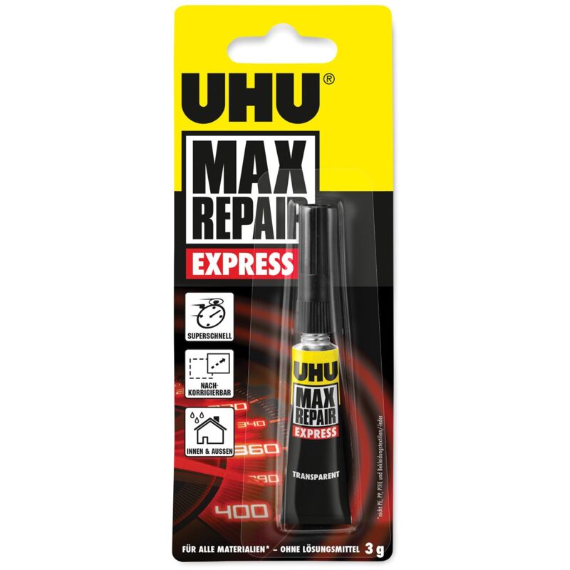 foto del prodotto uhu 51150 max repair express, tubetto da 3 g, trasparente