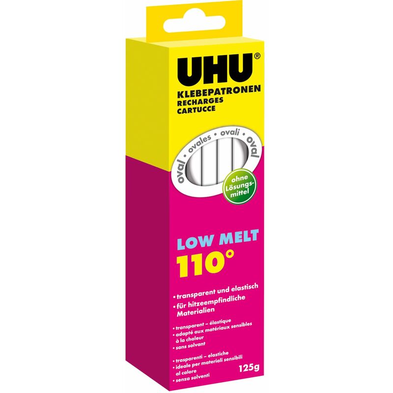 foto del prodotto uhu klebepatrone lt 110, oval, 125 g, transparent
