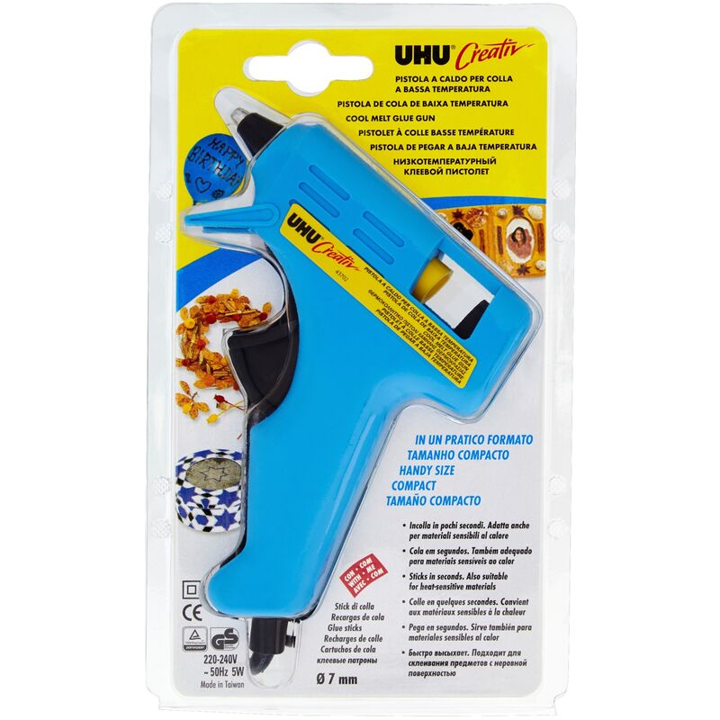 foto del prodotto uhu pistola colla a caldo 7mm accessori bricolage tempo libero fai da te