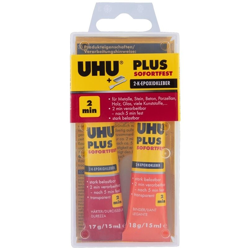 foto del prodotto uhu plus colla 2 componente presa rapida tubo 35g a 6 