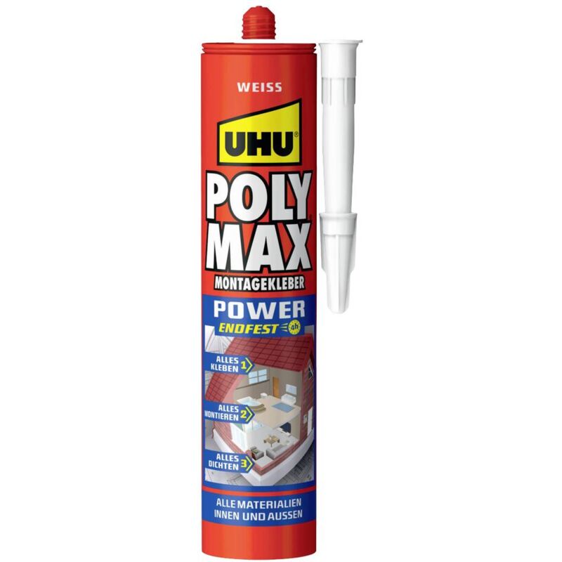 foto del prodotto uhu poly max power weiss adesivi e sigillanti 47820 425 g
