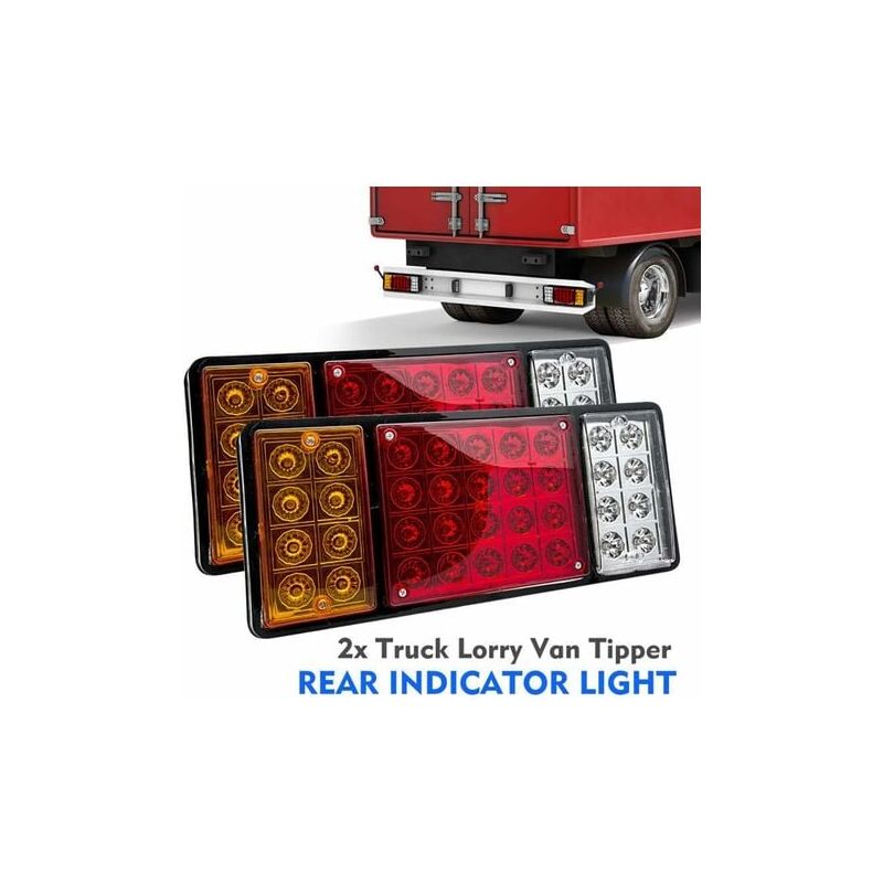 foto del prodotto ulisem 2 luci posteriori per auto, 12 v, 36 led, indicatori di direzione per camion, rimorchio, camion, roulotte, furgone, luce di retromarcia