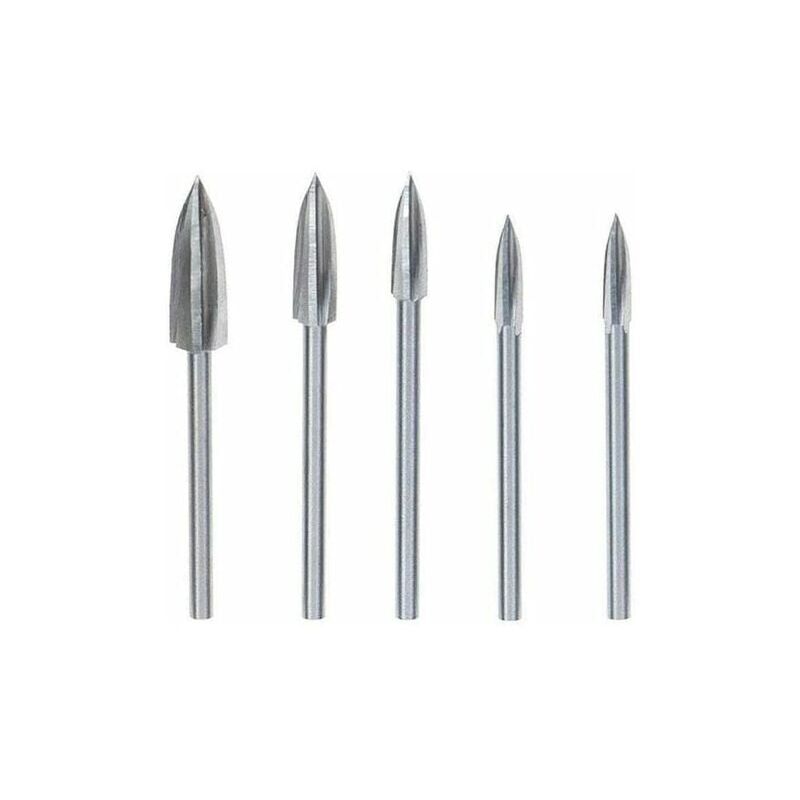 foto del prodotto ulisem 5 pezzi fresa utensili da intaglio set di punte da trapano per legno carburo solido rettifica coltello per fresa in acciaio per fai da te