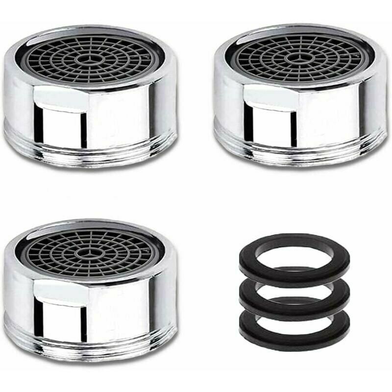 foto del prodotto ulisem aeratore per rubinetto m20, set di 3 aeratori per rubinetto con filtro in acciaio inossidabile, risparmiatori d acqua, filettatura maschio