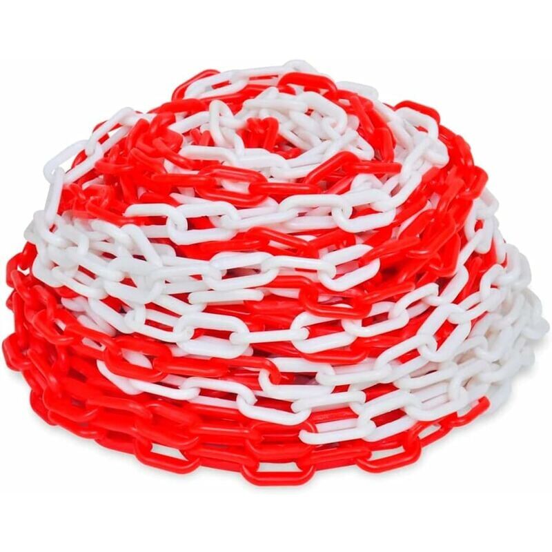 foto del prodotto ulisem catena di avvertimento in plastica rossa e bianca catena di segnalazione eph 