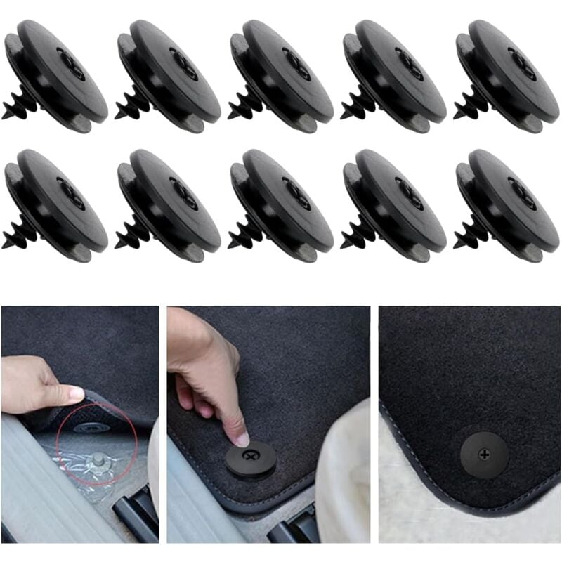 foto del prodotto ulisem clip universale per tappeti, clip di supporto per tappeti, clip per tappetini per auto, supporti antiscivolo per tappetini per auto, per