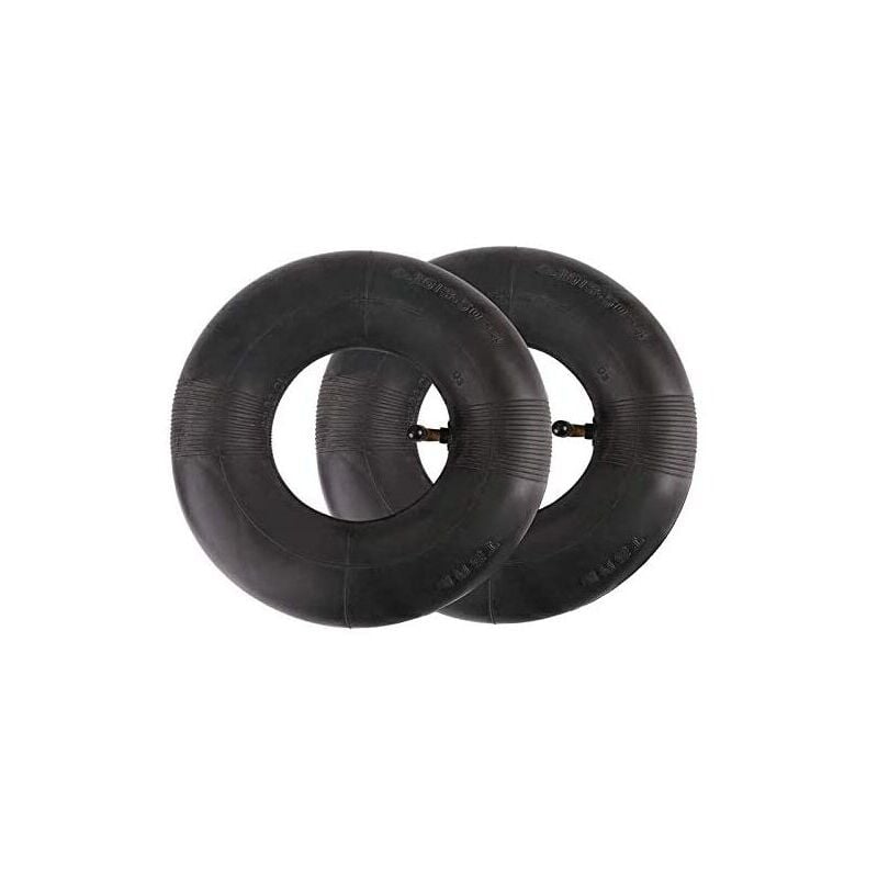 foto del prodotto ulisem confezione da 2 camere d aria 410 350 6 micro tiller 4.10 3.50 6 gomito per macchine da giardino pneumatiche per carrelli, carrelli da