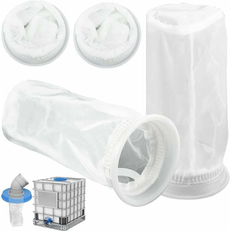 foto del prodotto ulisem confezione da 4 filtri in nylon per ibc per cisterna di acqua piovana ibc da 1000 litri, filtro in nylon per coperchio serbatoio ibc per