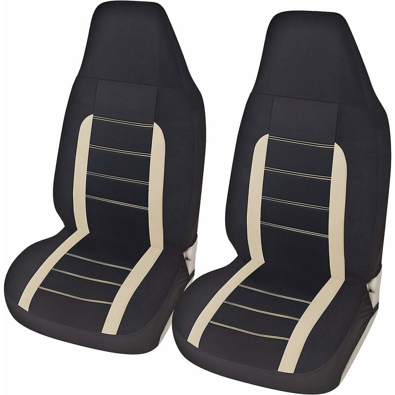 foto del prodotto ulisem coprisedili anteriori universali per auto, set coprisedili universali per auto triomphe, accessori per auto tuning beige 