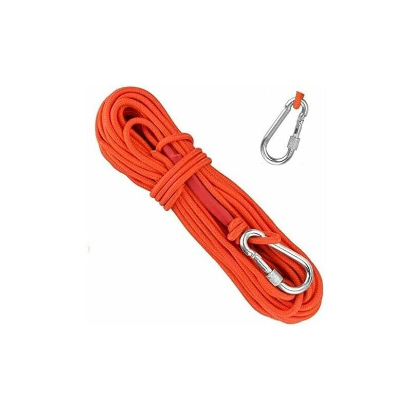 foto del prodotto ulisem corda in polipropilene intrecciato 20m corde da arrampicata con moschettone protezione uv antimuffa anticorrosione multifunzionale per pesca