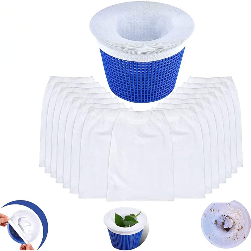 foto del prodotto ulisem crediri calzini per skimmer da piscina, calzini per skimmer da piscina, calzini per filtro da piscina, prefiltro per skimmer riutilizzabile