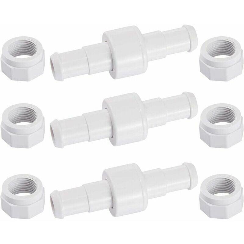 foto del prodotto ulisem d20 set di 3 connettori rotanti per tubo da giardino con 6 punte d15 compatibili con robot pulitore per piscine zodiac polaris 180 280 380