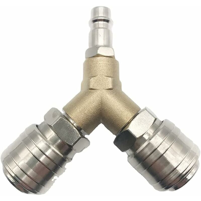 foto del prodotto ulisem distributore di aria compressa connettore per aria compressa triomphe, interruttore per aria compressa, con due connettori filettati da 1 4