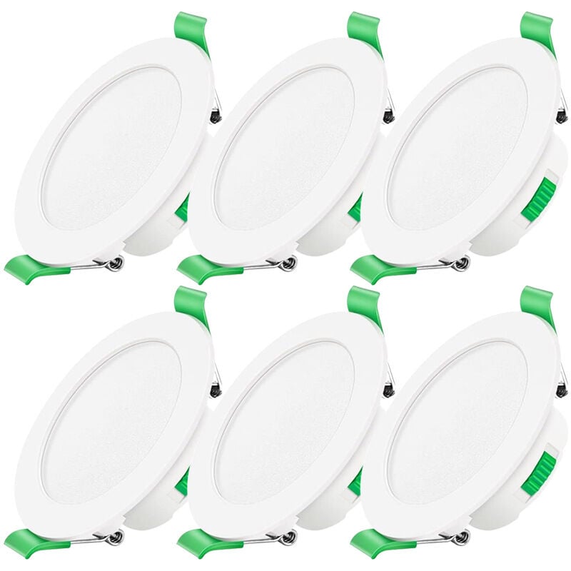 foto del prodotto ulisem faretto led da incasso dimmerabile 230v 7w faretto da soffitto impermeabile ip44 plafoniera da incasso orientabile per bagno, soggiorno, set