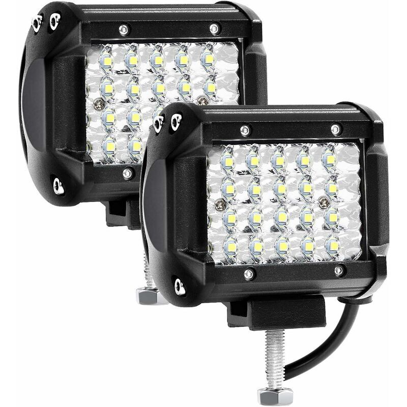 foto del prodotto ulisem faro da lavoro a led 12v 300w 4 pollici 72w faretto a led per auto 12v impermeabile ip67 spot flood led fendinebbia 27.000lm luci da lavoro