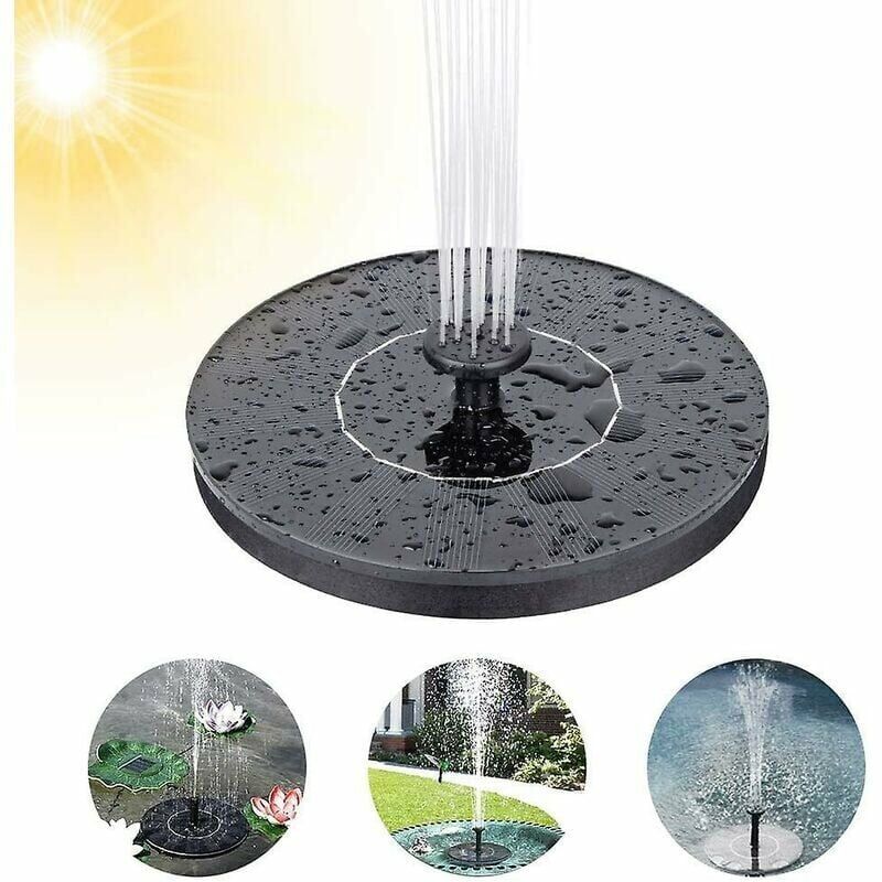 foto del prodotto ulisem fontana solare da esterno con pompa dell acqua, ad energia solare, dotata di 7 stili di fontana, adatta per laghetti, acquari da giardino e