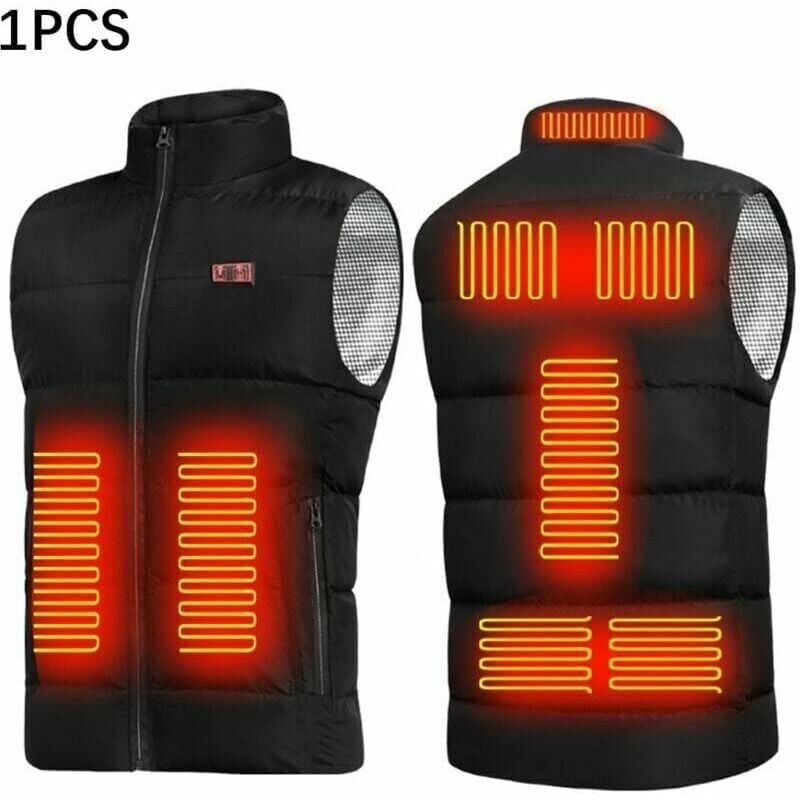 foto del prodotto ulisem giacca riscaldata elettricamente, riscaldamento a 9 zone, 3 livelli di temperatura, ricarica usb, gilet riscaldato per uomo e donna adatto