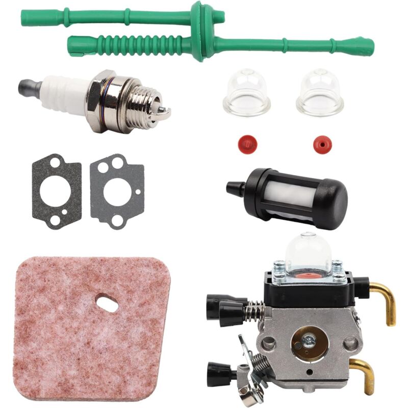 foto del prodotto ulisem kit carburatore per stihl fs55 fs55r fs55rc fs38 km55 hl45 km55r kit pilota carburante filtro aria kit candela