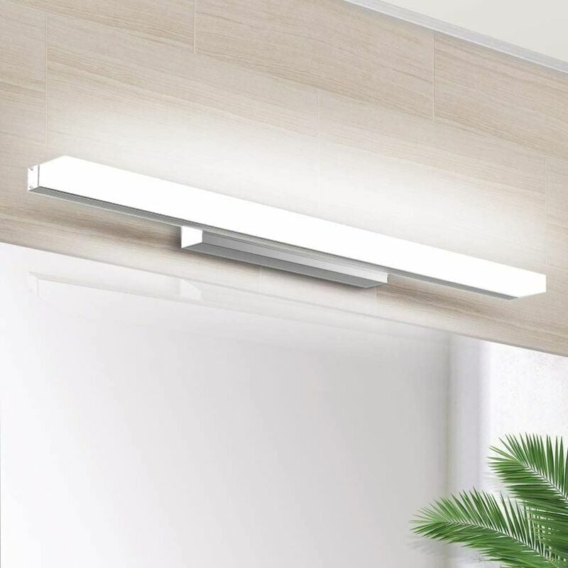 foto del prodotto ulisem lampada da specchio led da 40 cm con 700lm, 8w, 6000k per il bagno. impermeabile con grado di protezione ip44, colore bianco neutro.